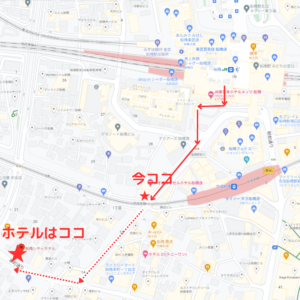 船橋シティホテルまでの行き方と地図_1